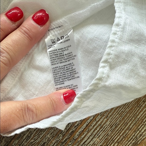 Saks Fifth Avenue White Puff Sleeve Women's Top - Picture 3 of 7